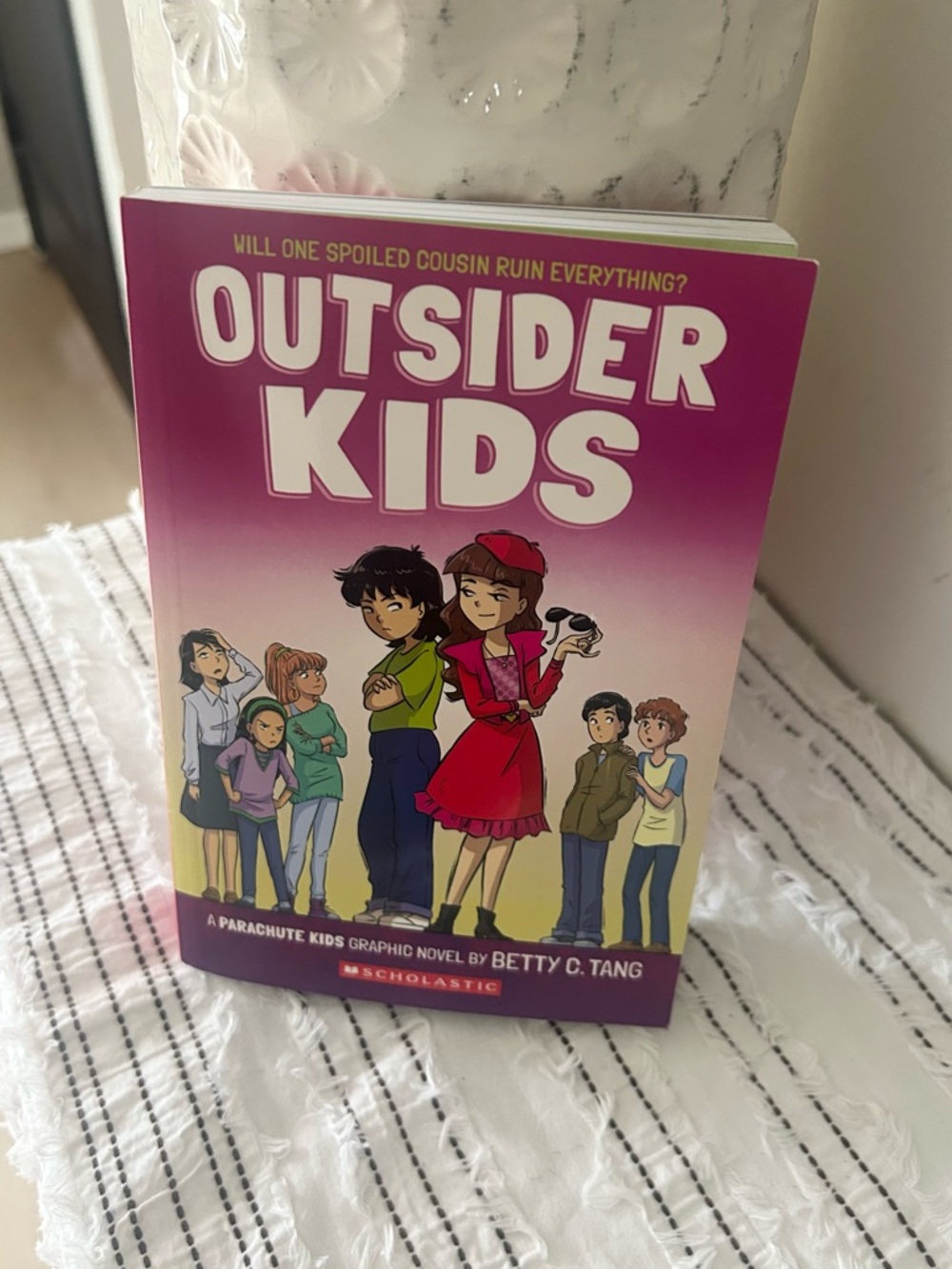 Outsider Kids Pink Cover Graphic Novel Middle Grade Friendship 2025 Book